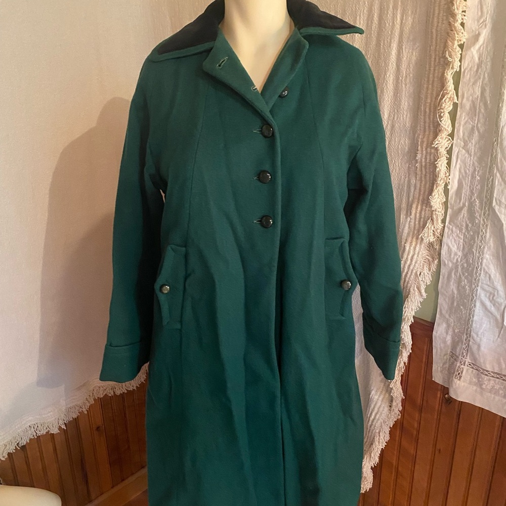Vintage Green Peacoat